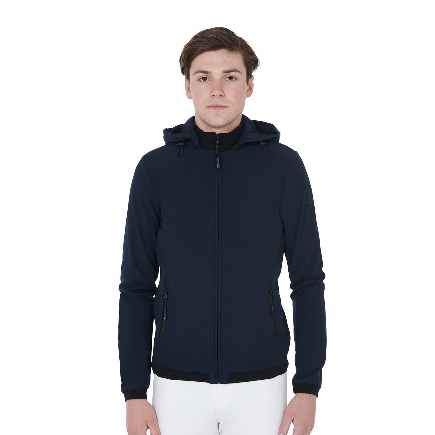Men's slim fit softshell jacket with internal fleece