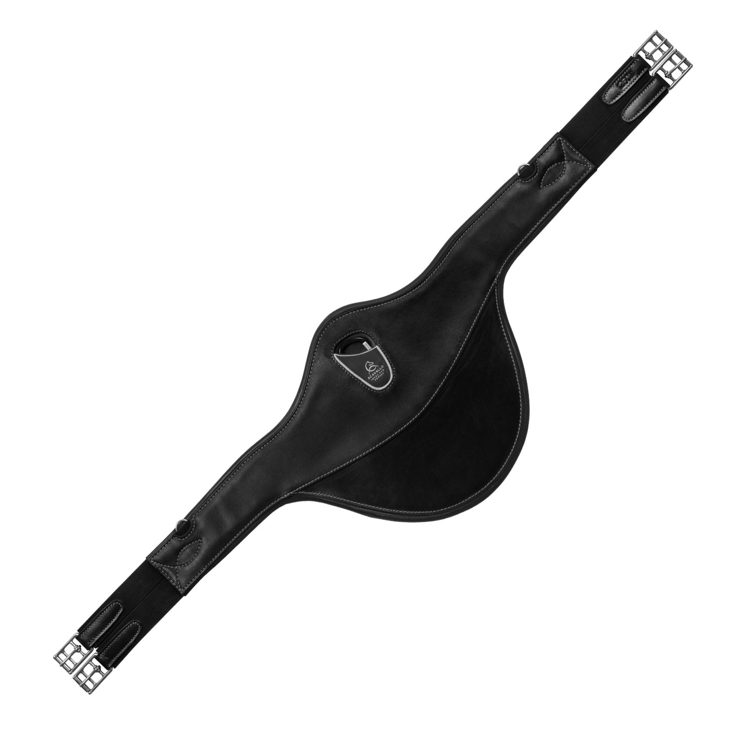 Jumping stud guard girth leather & gel