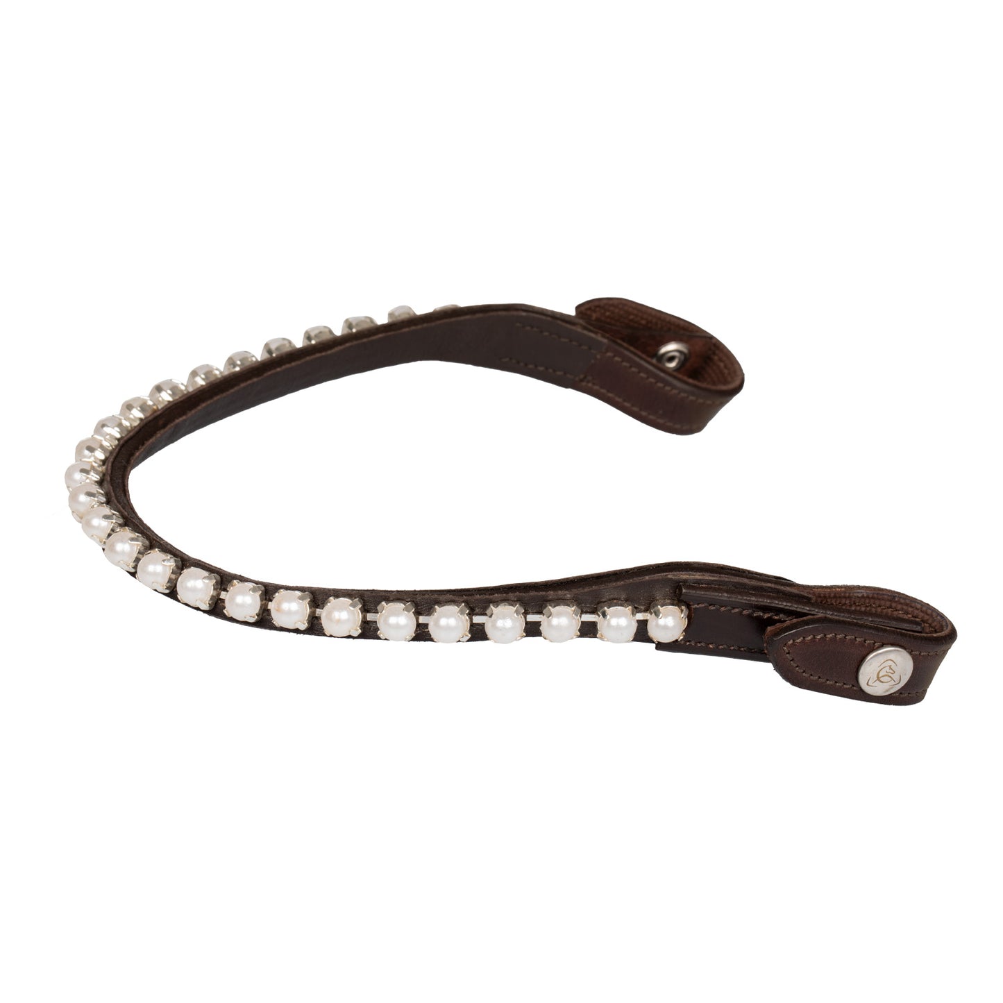 Browband calfskin & pearls