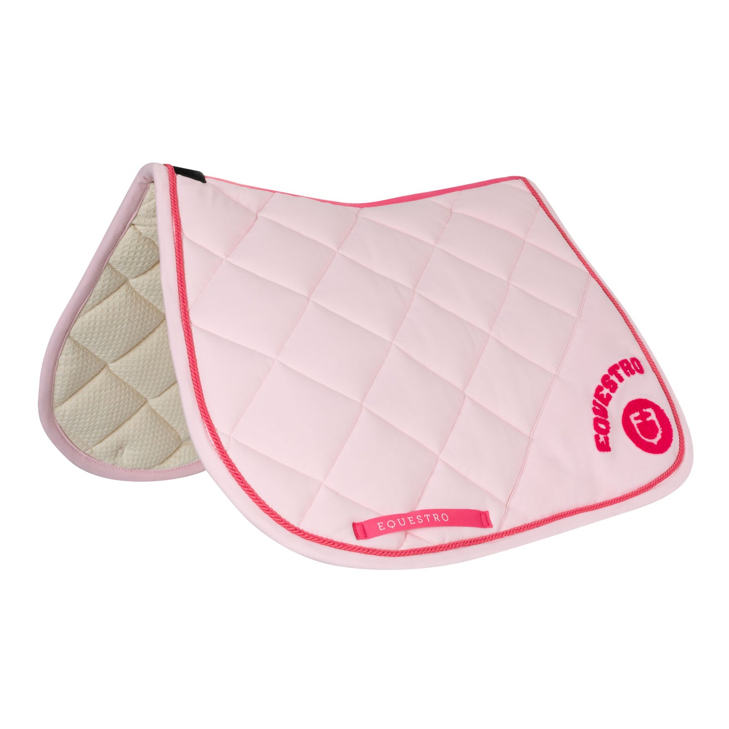 Jumping saddle pad in technical fabric with sponge logo patch