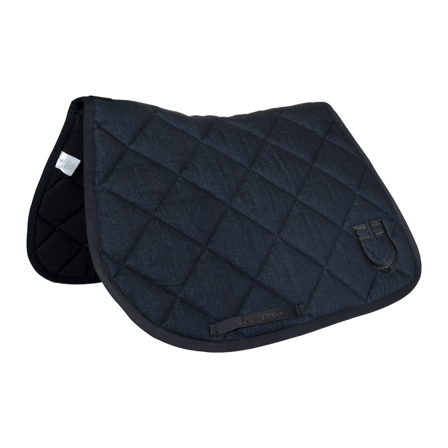 Jumping saddle pad in denim-effect technical fabric