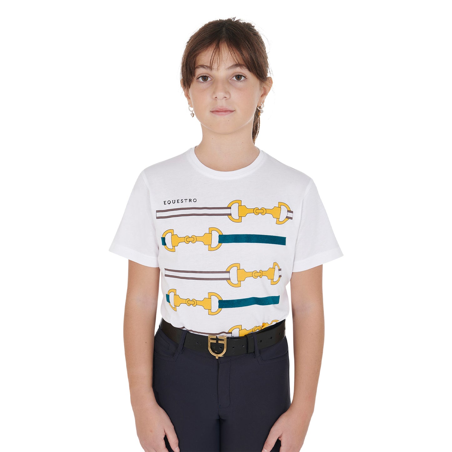 Kids' t-shirt with snaffle bits print