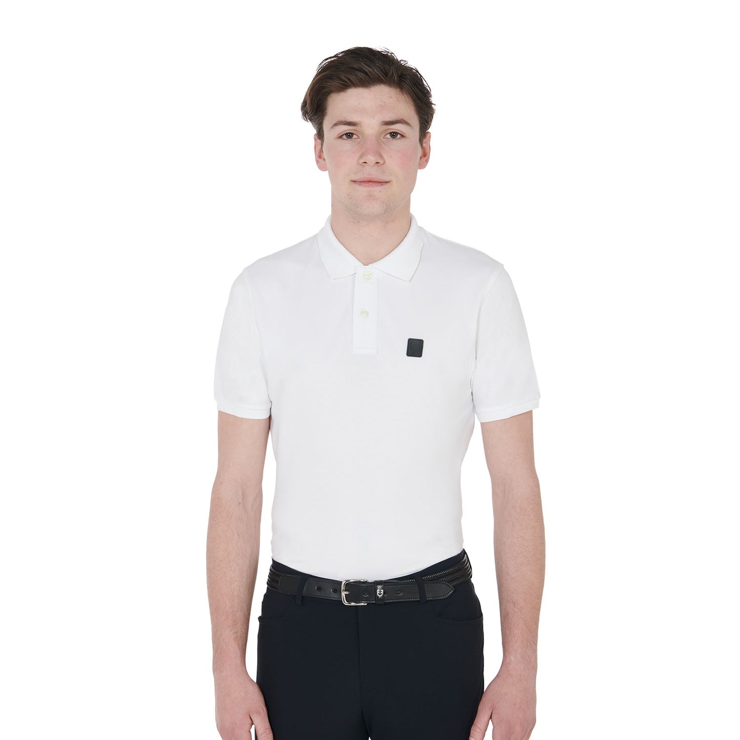 Men's slim fit polo shirt in premium stretch fabric
