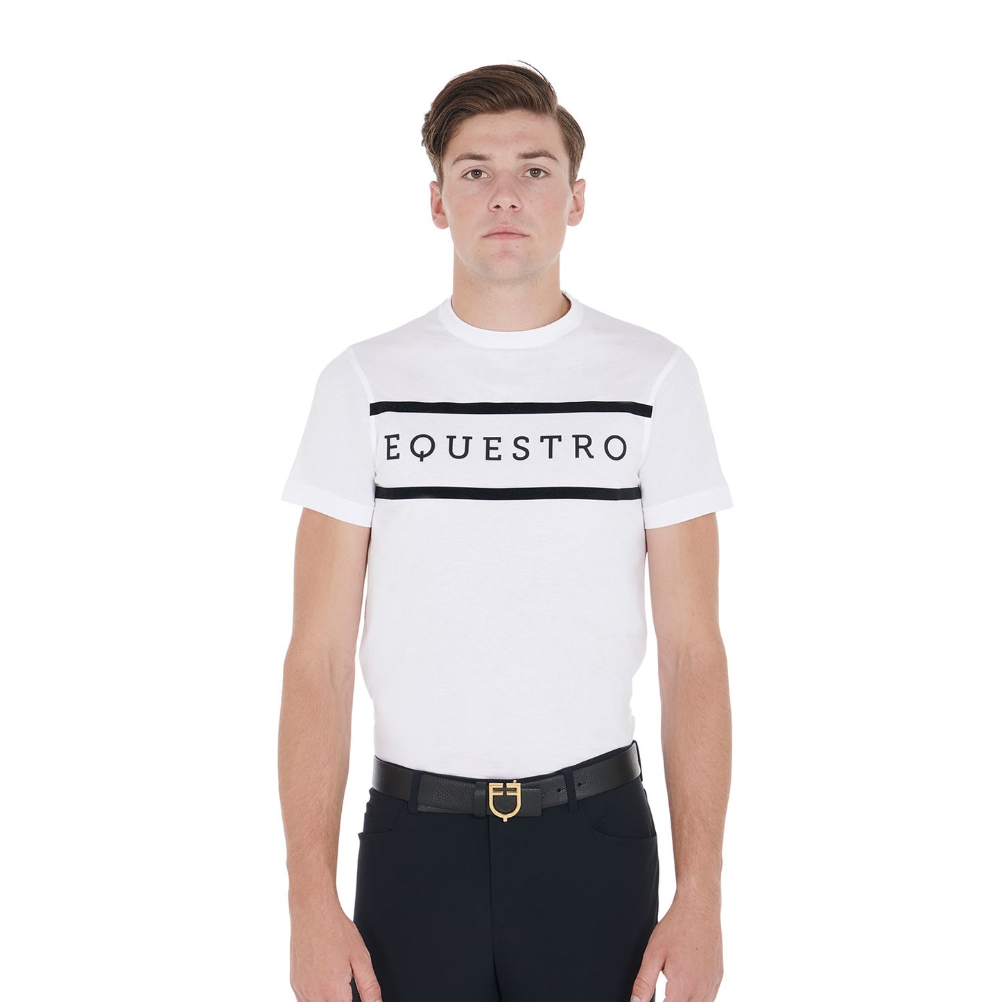 Men's slim fit T-shirt with contrasting lettering