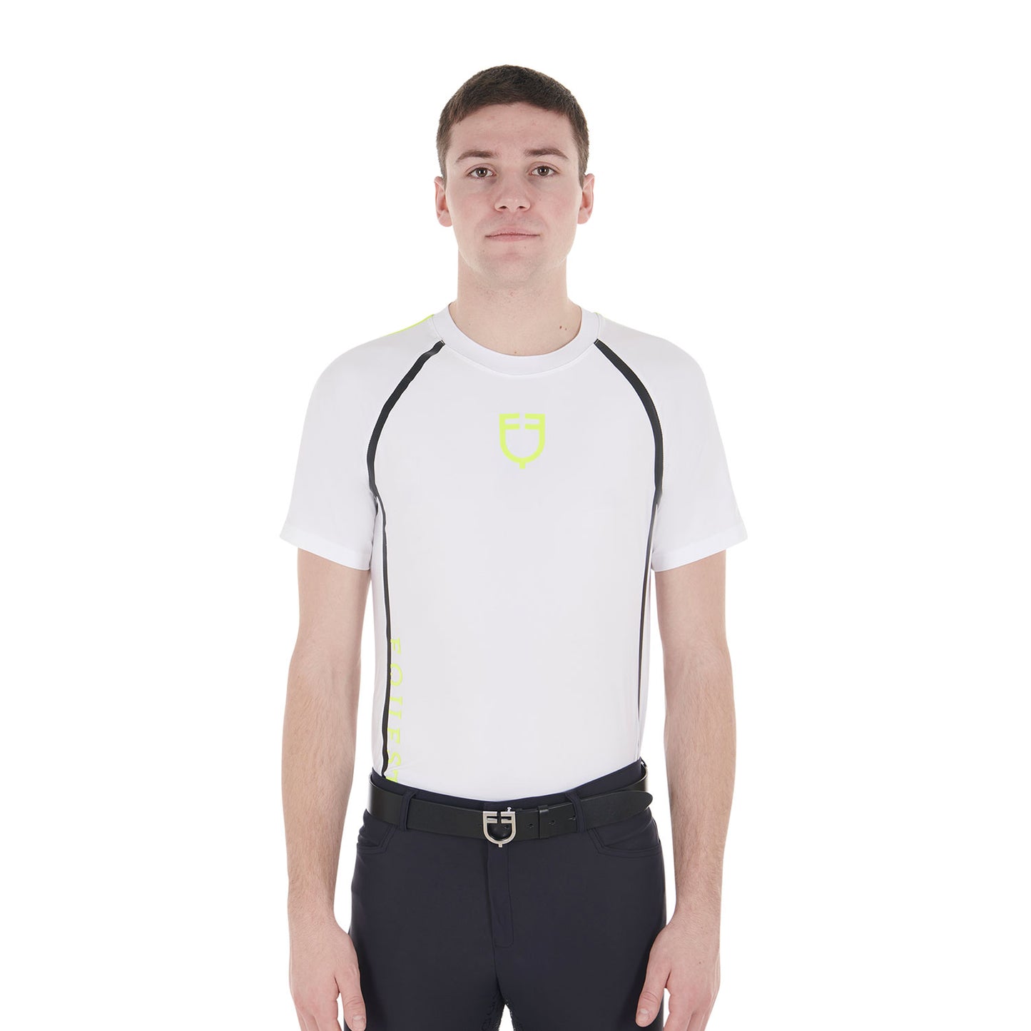 Men's slim fit T-shirt with chest printed logo