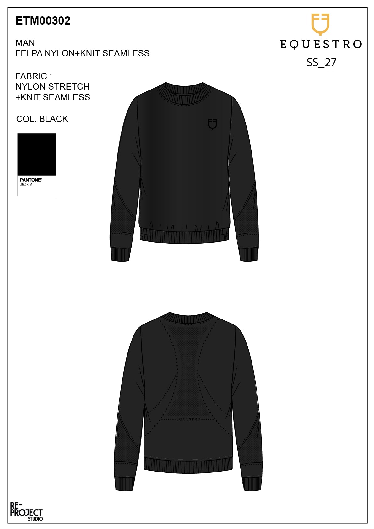 Men's technical crewneck sweatshirt with micro-mesh inserts