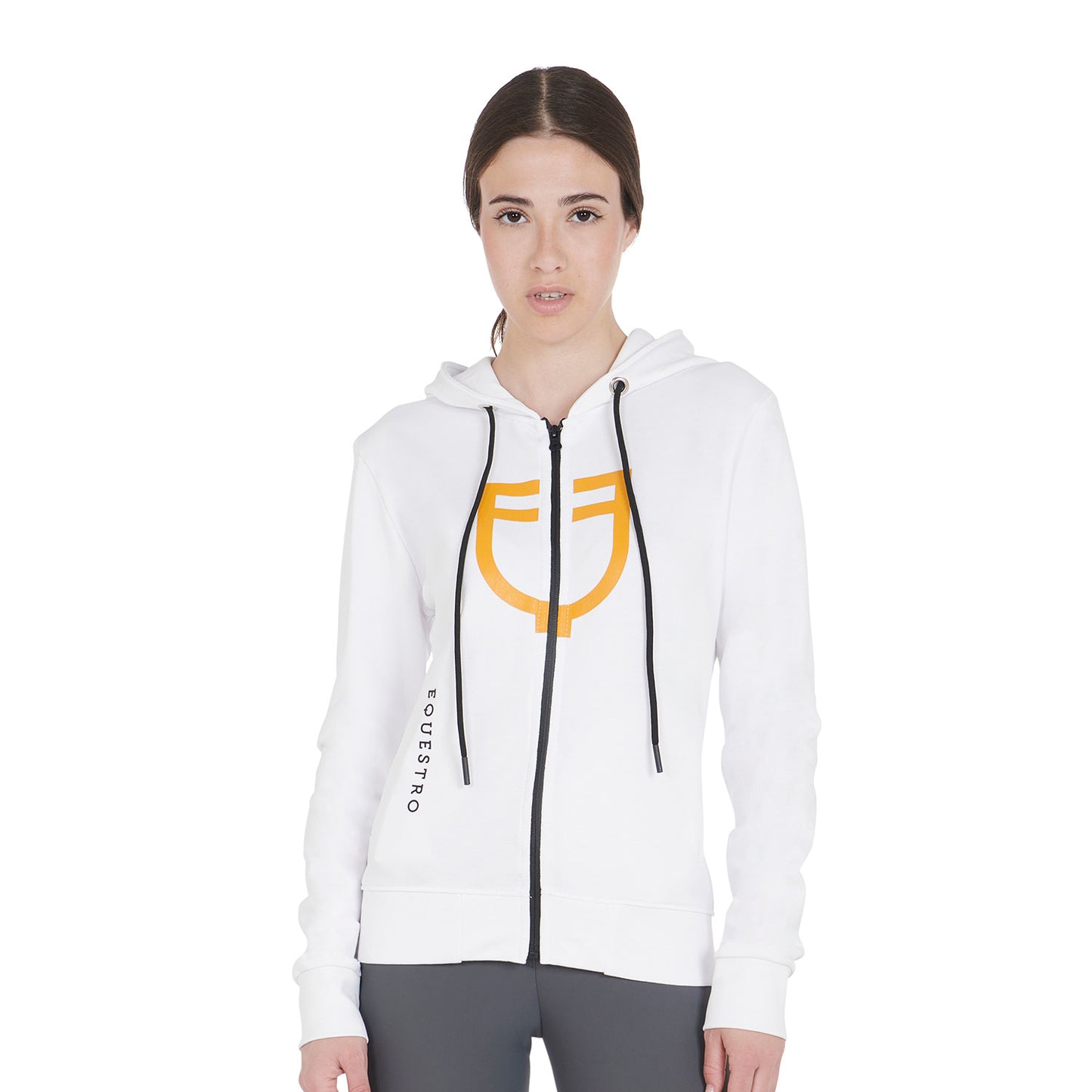 Women's cotton sweatshirt and logo on the chest