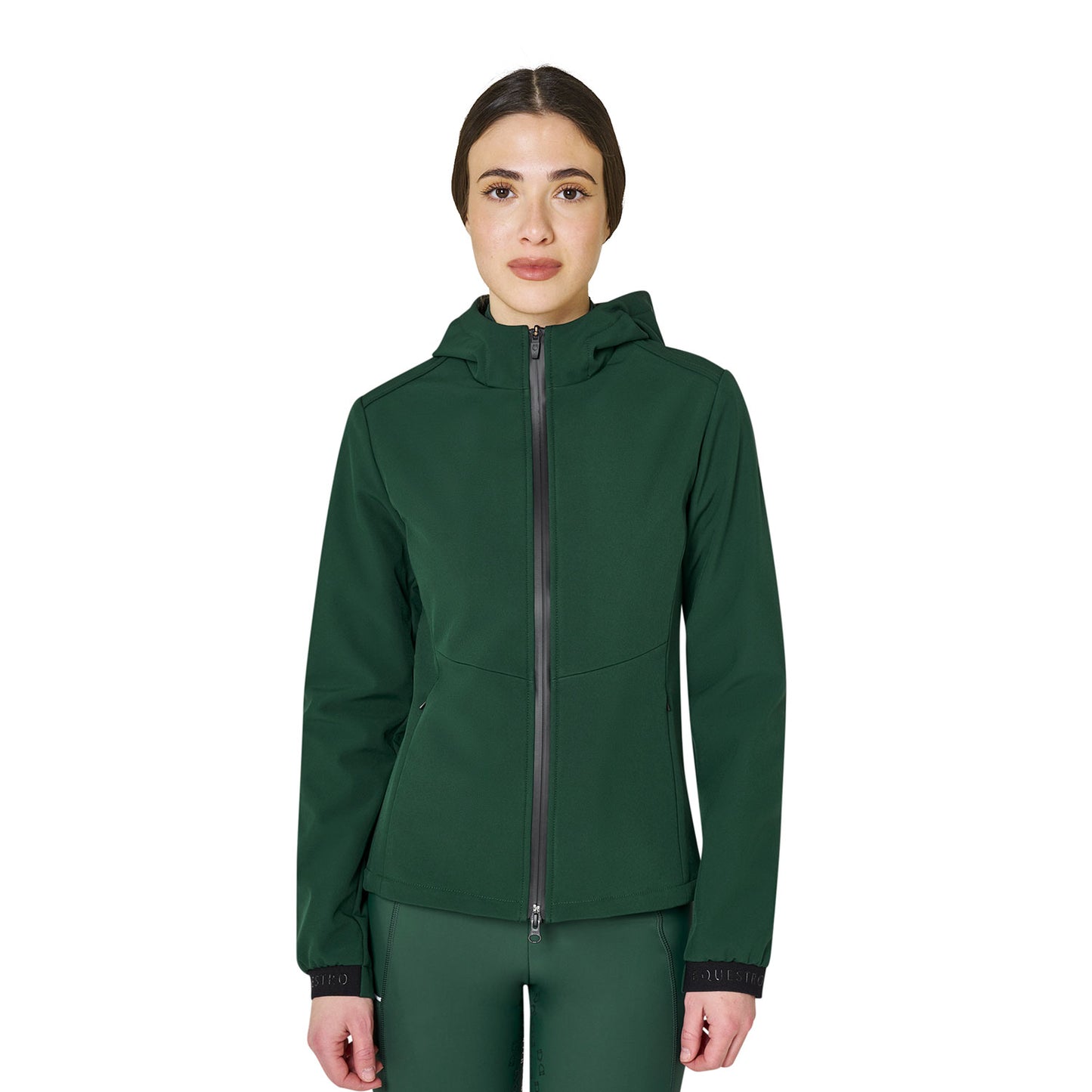 Women's slim fit softshell jacket with concealed pockets