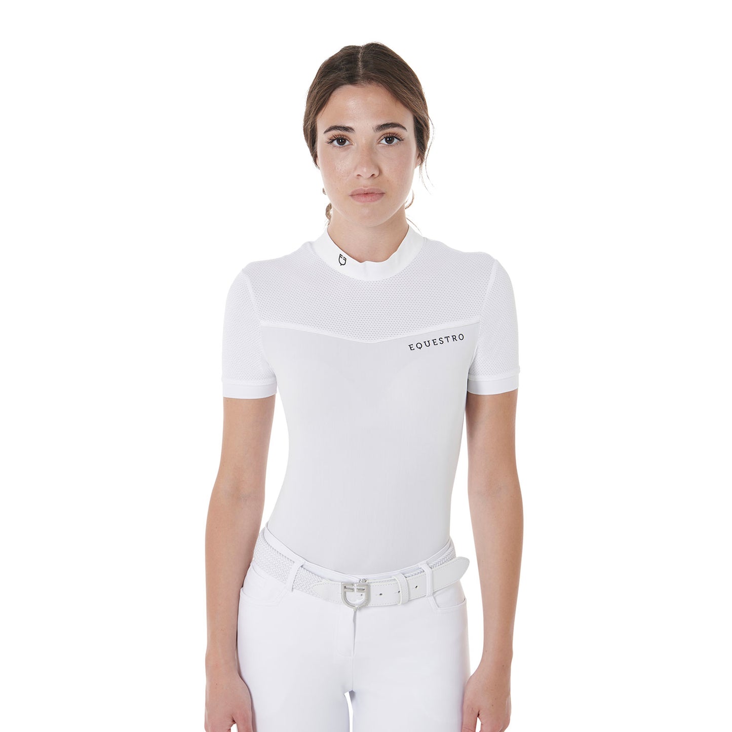 Women’s polo short sleeve competition in technical fabric