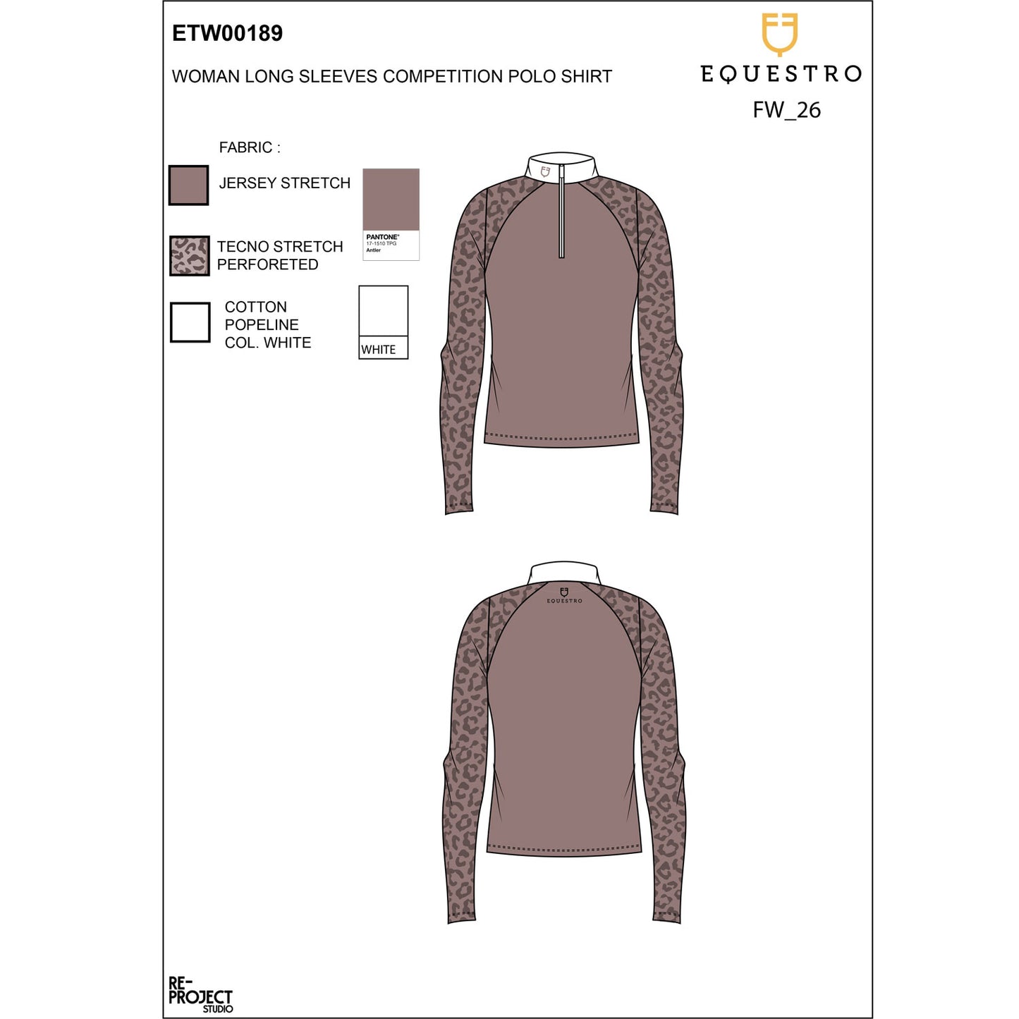 Women's slim fit competition polo shirt with mesh inserts