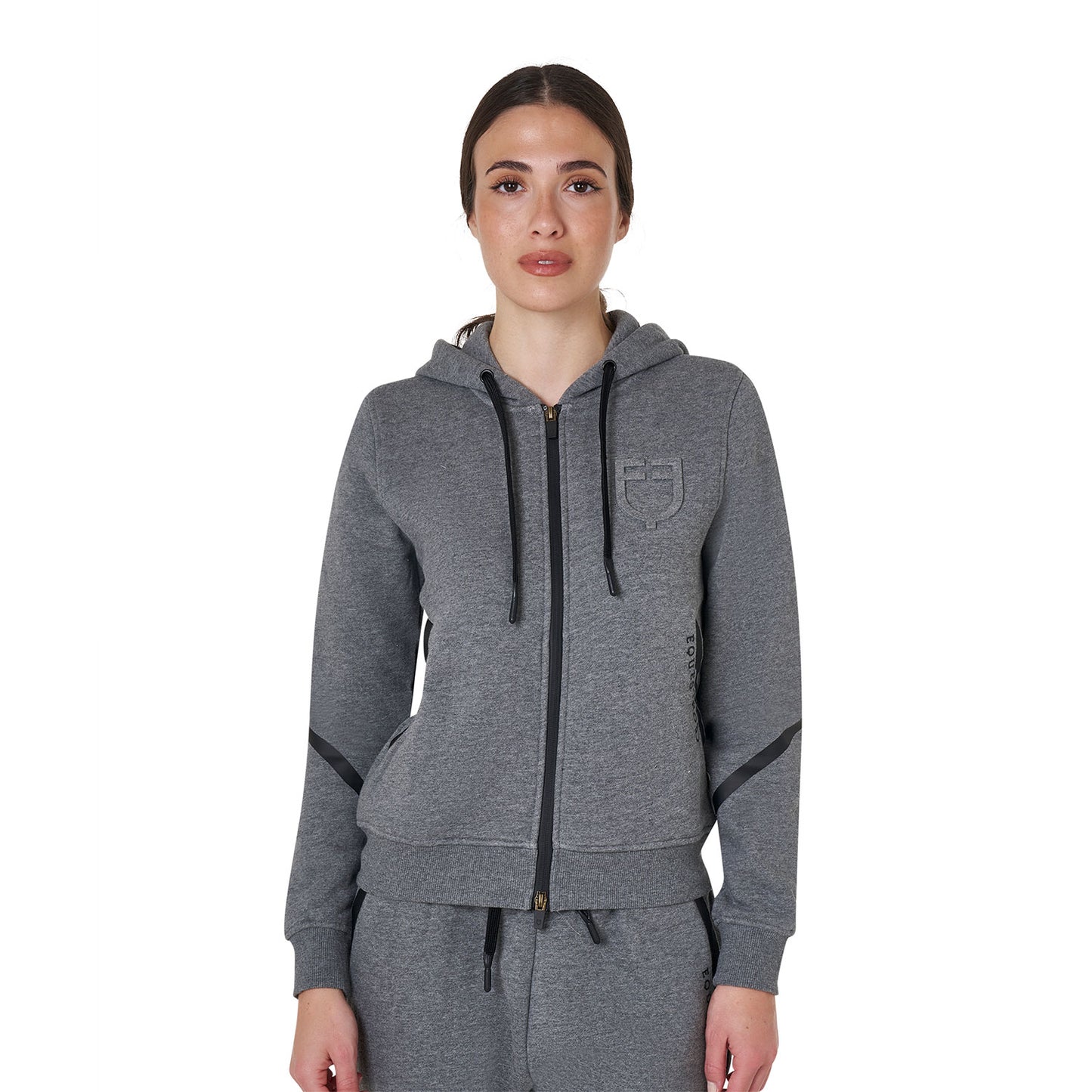 Women's institutional hoodie with front zip