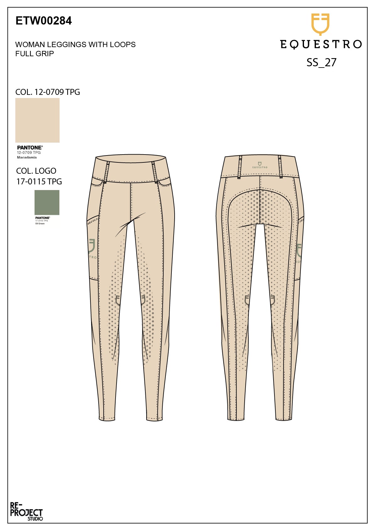 Women's high-waisted leggings with belt loops