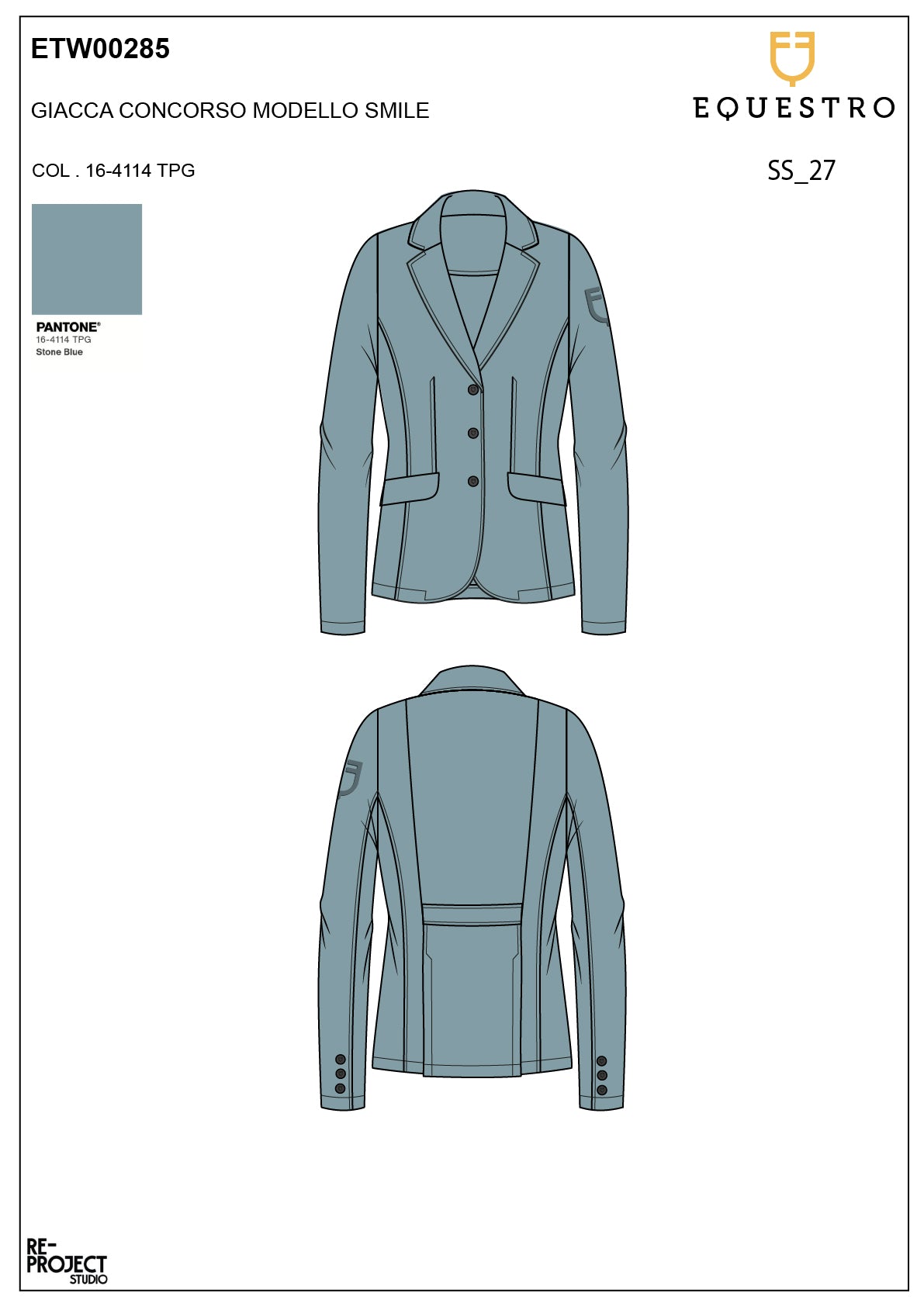 Women's competition jacket with embossed logo