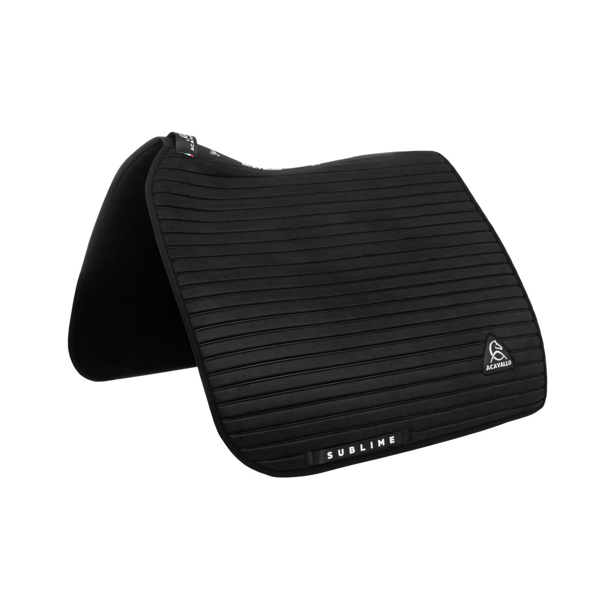 Sublime striped dressage saddle pad in suede