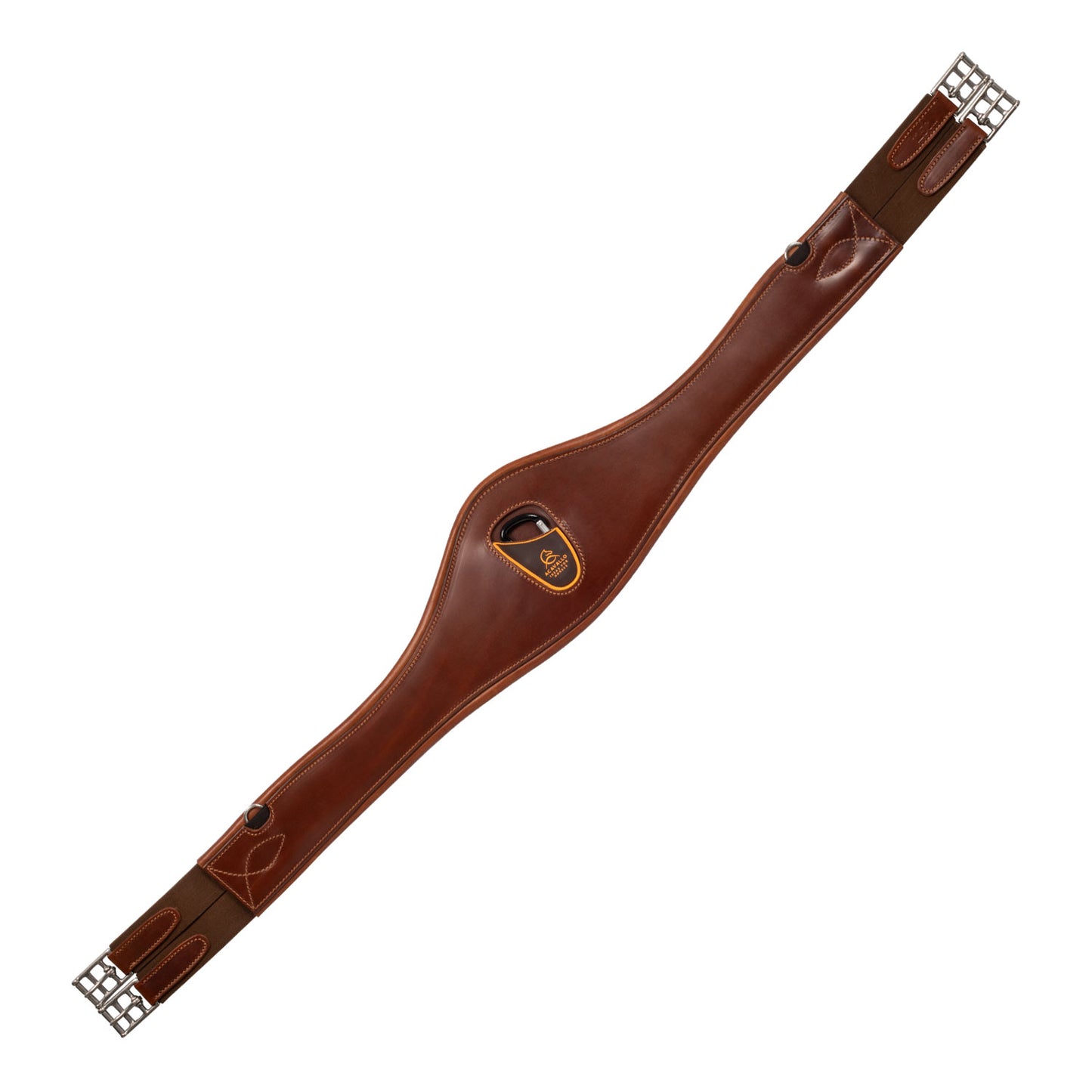 Anatomical jumping girth calfskin
