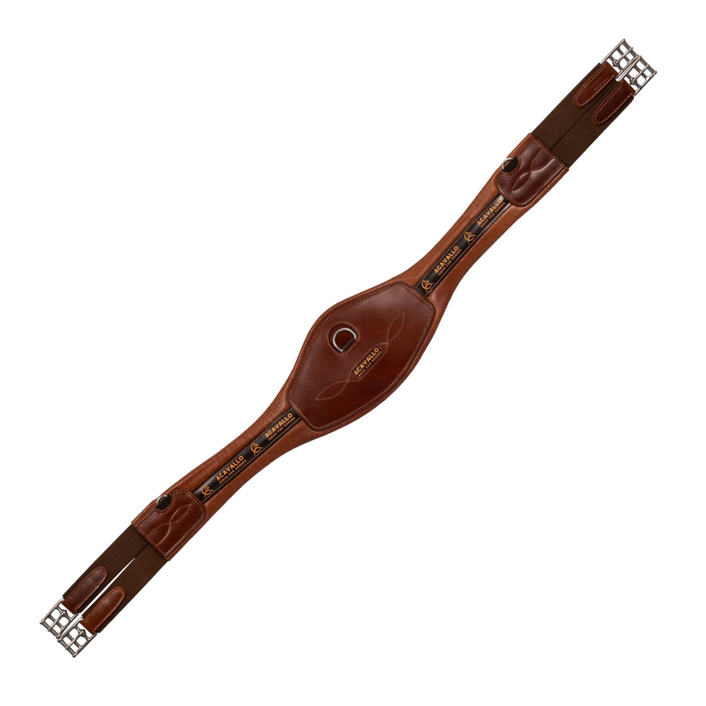 Anatomical jumping girth leather