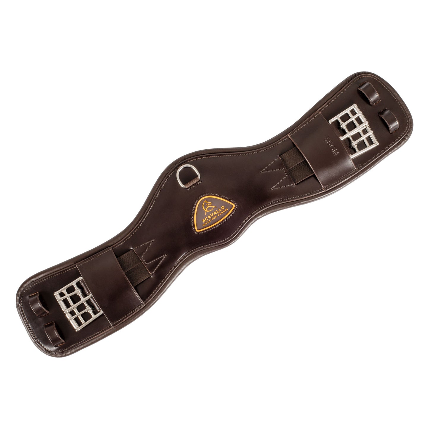 Anatomical dressage girth leather