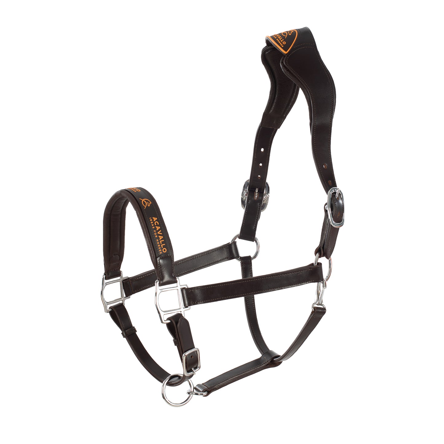 Ergonomic halter calfskin
