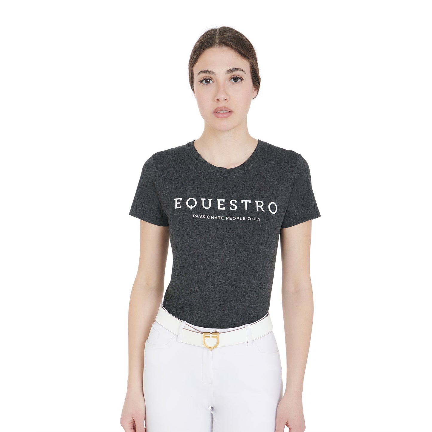 WOMENS SLIM FIT T-SHIRT WITH CONTRASTING WRITING (SAMPLE/SHOOTING)