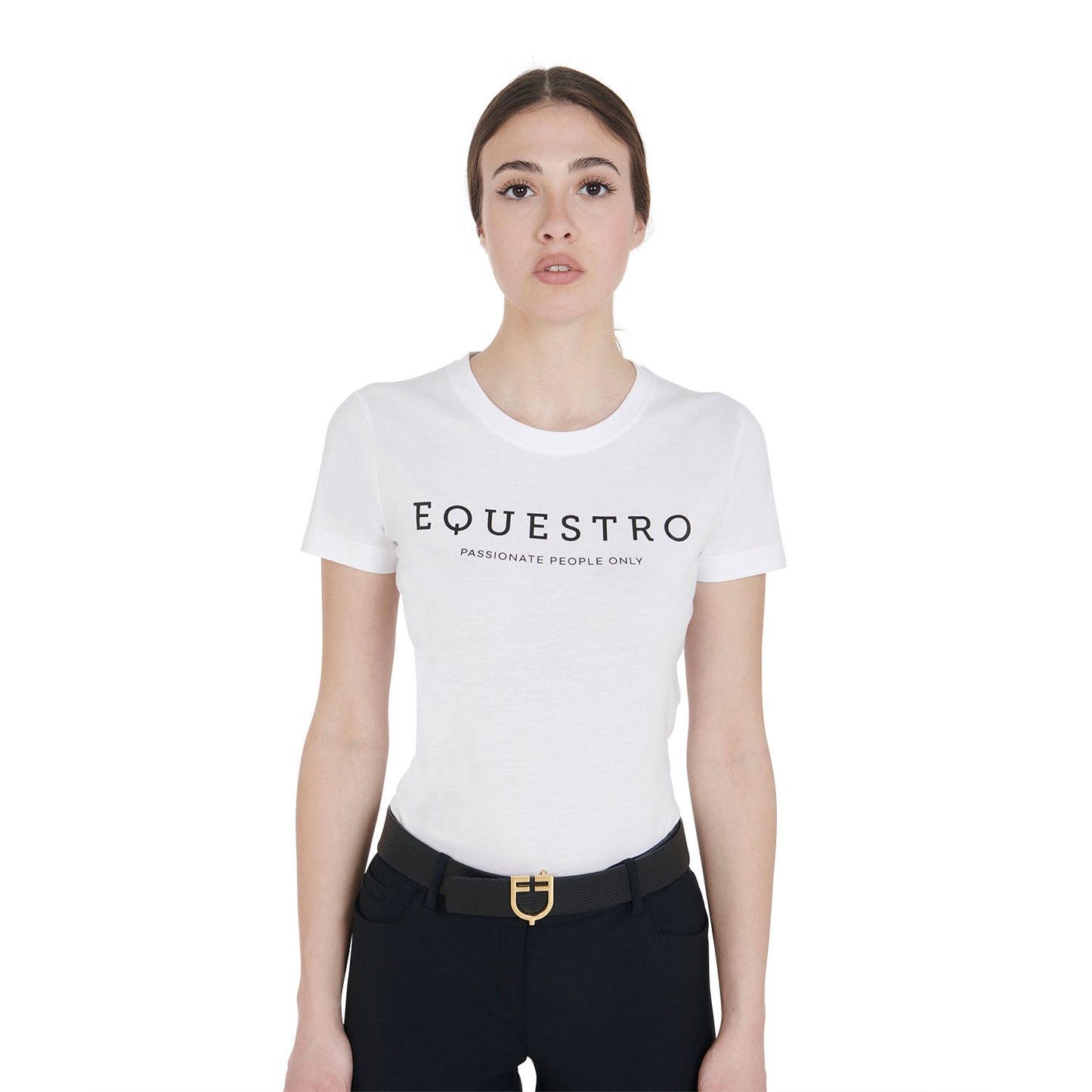 Women's slim fit t-shirt with contrasting writing