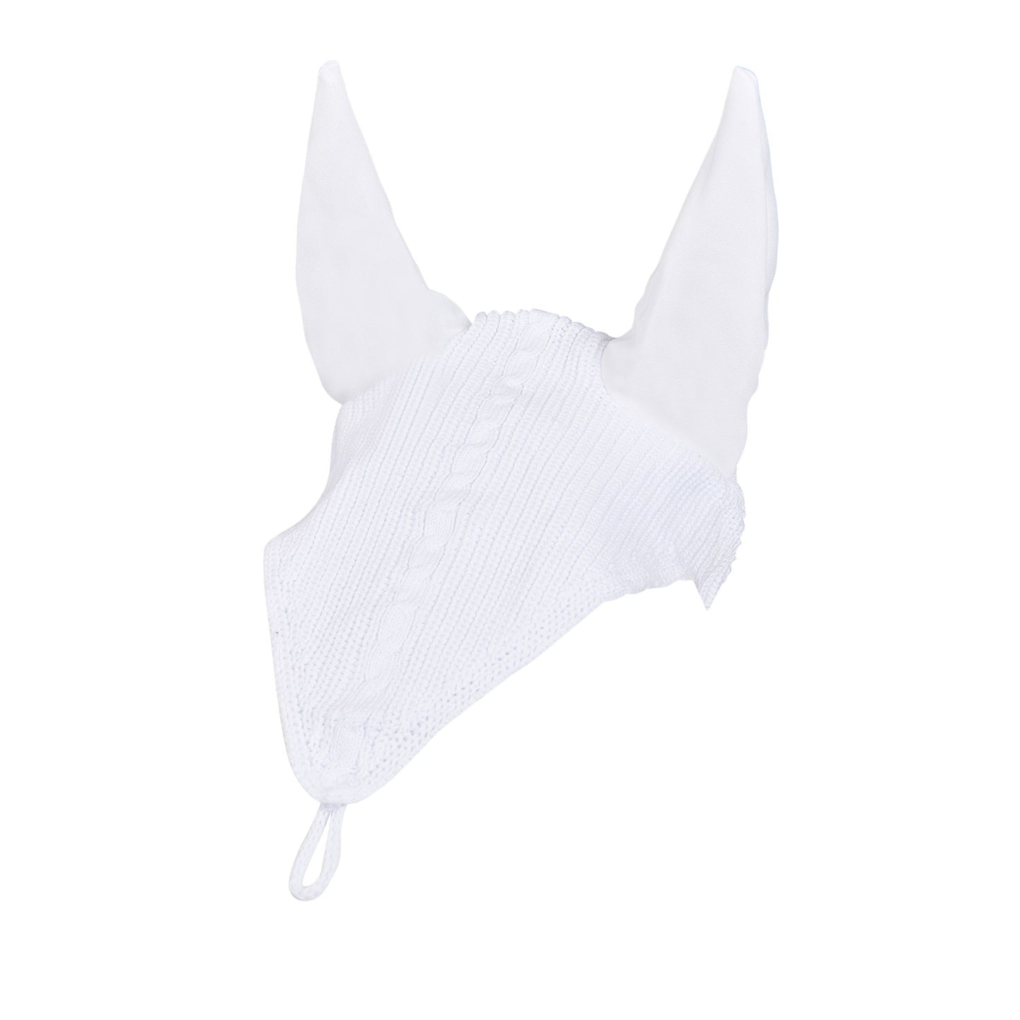 Meshing fly veil with drawstring at the noseband