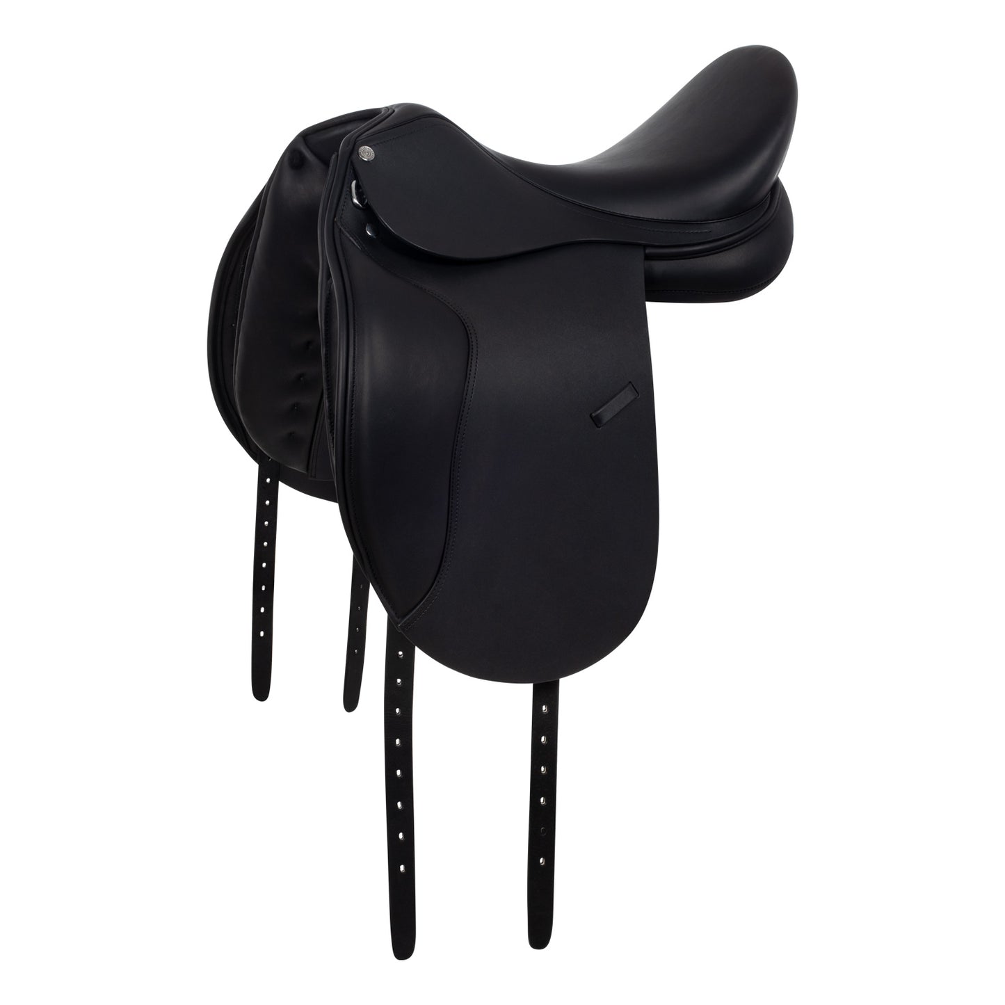 Dressage saddle with removable blocks