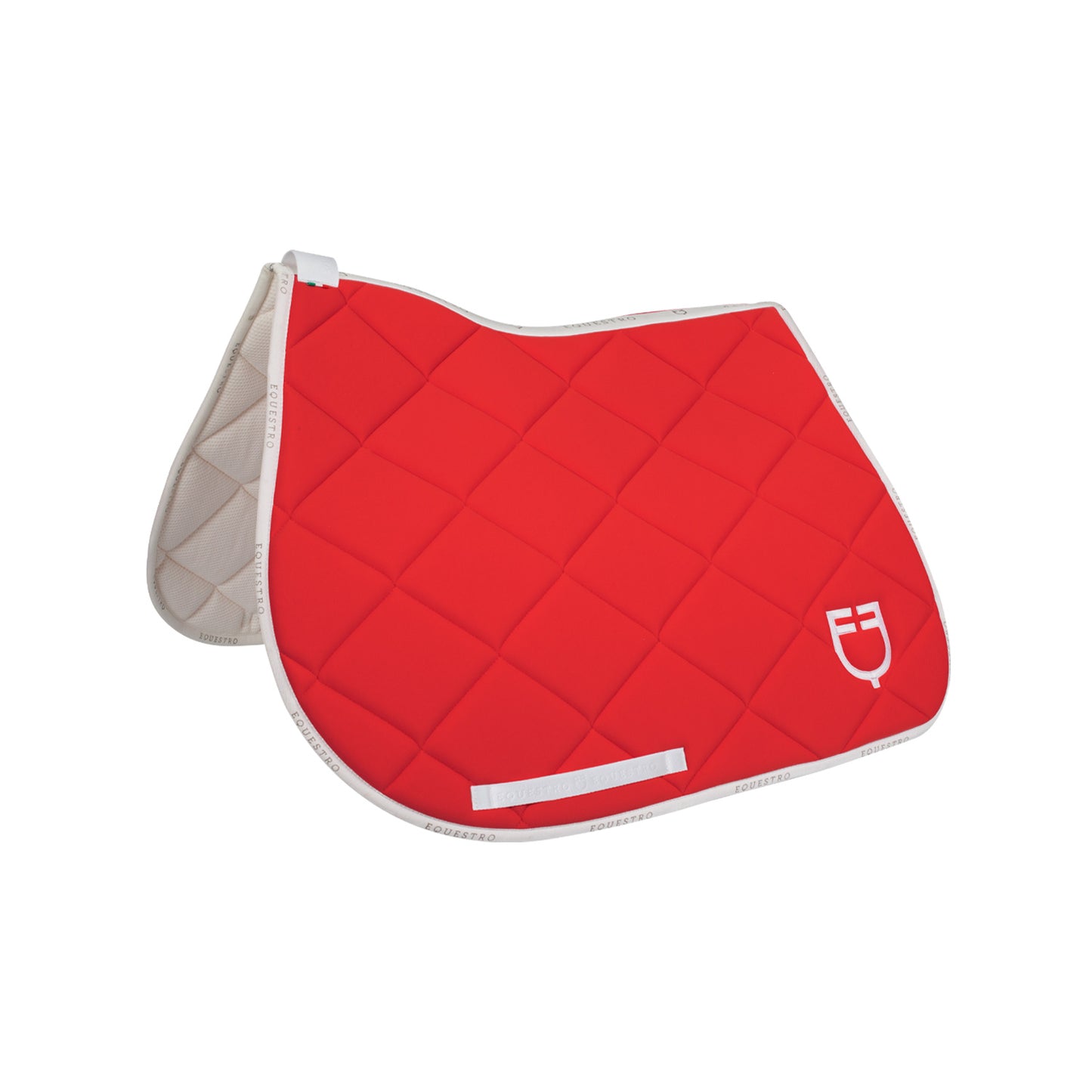 Jumping saddle pad technical fabric with logo