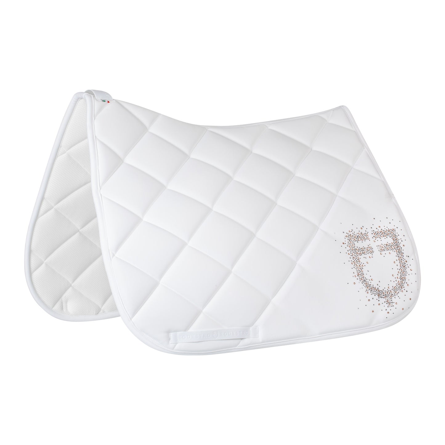 Dressage saddle pad rhinestone logo