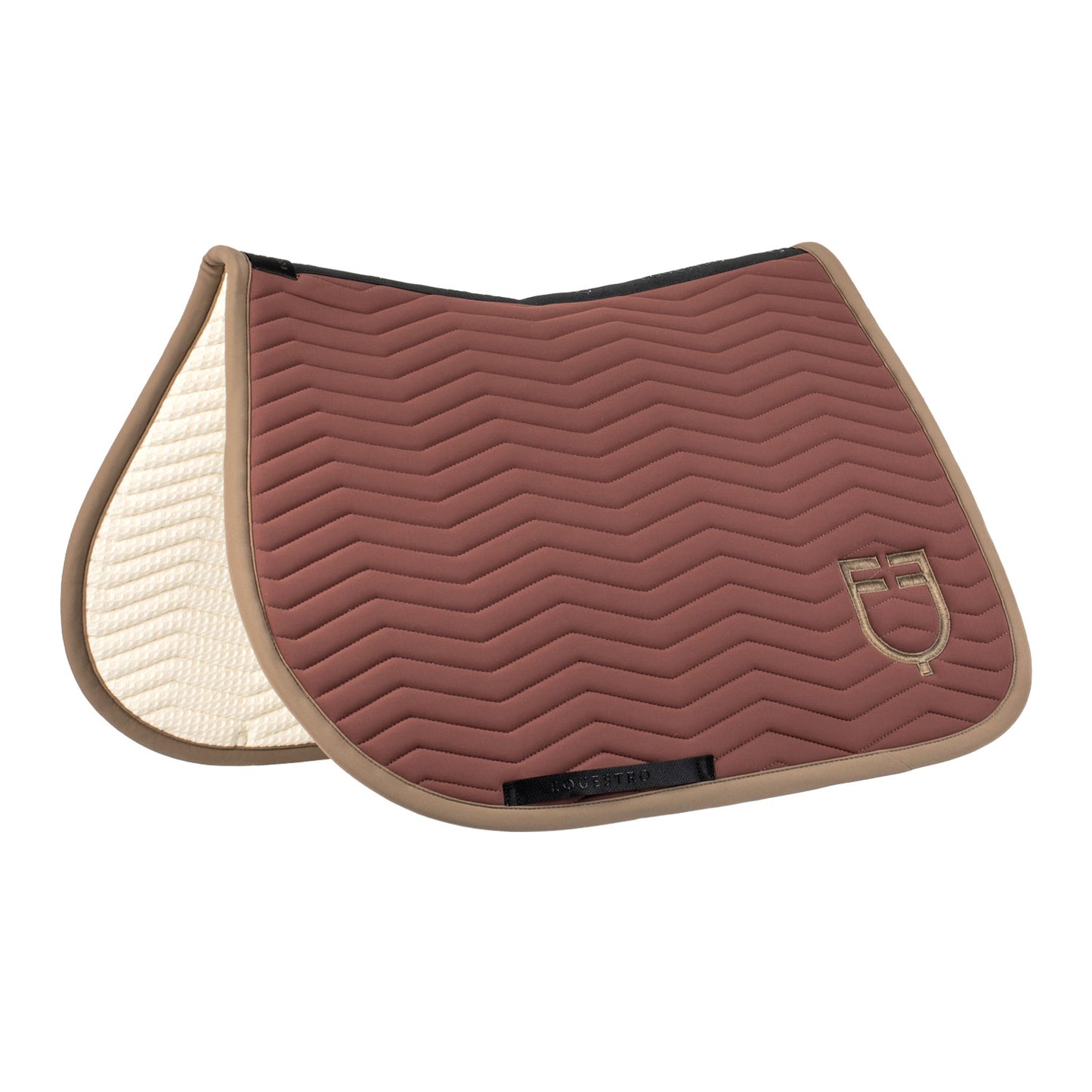 Wave Quilting jumping saddle pad in technical fabric