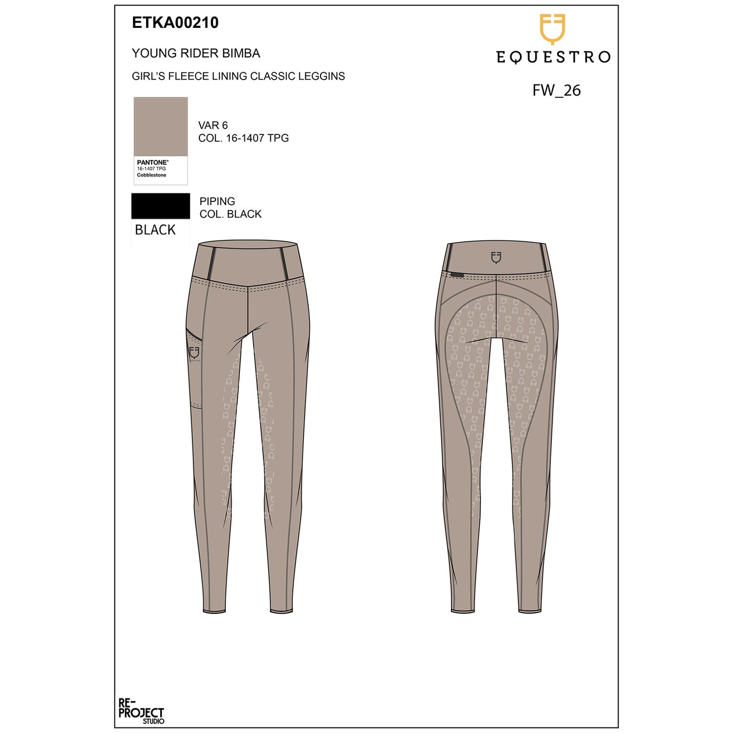 Girls' fleece lining leggings