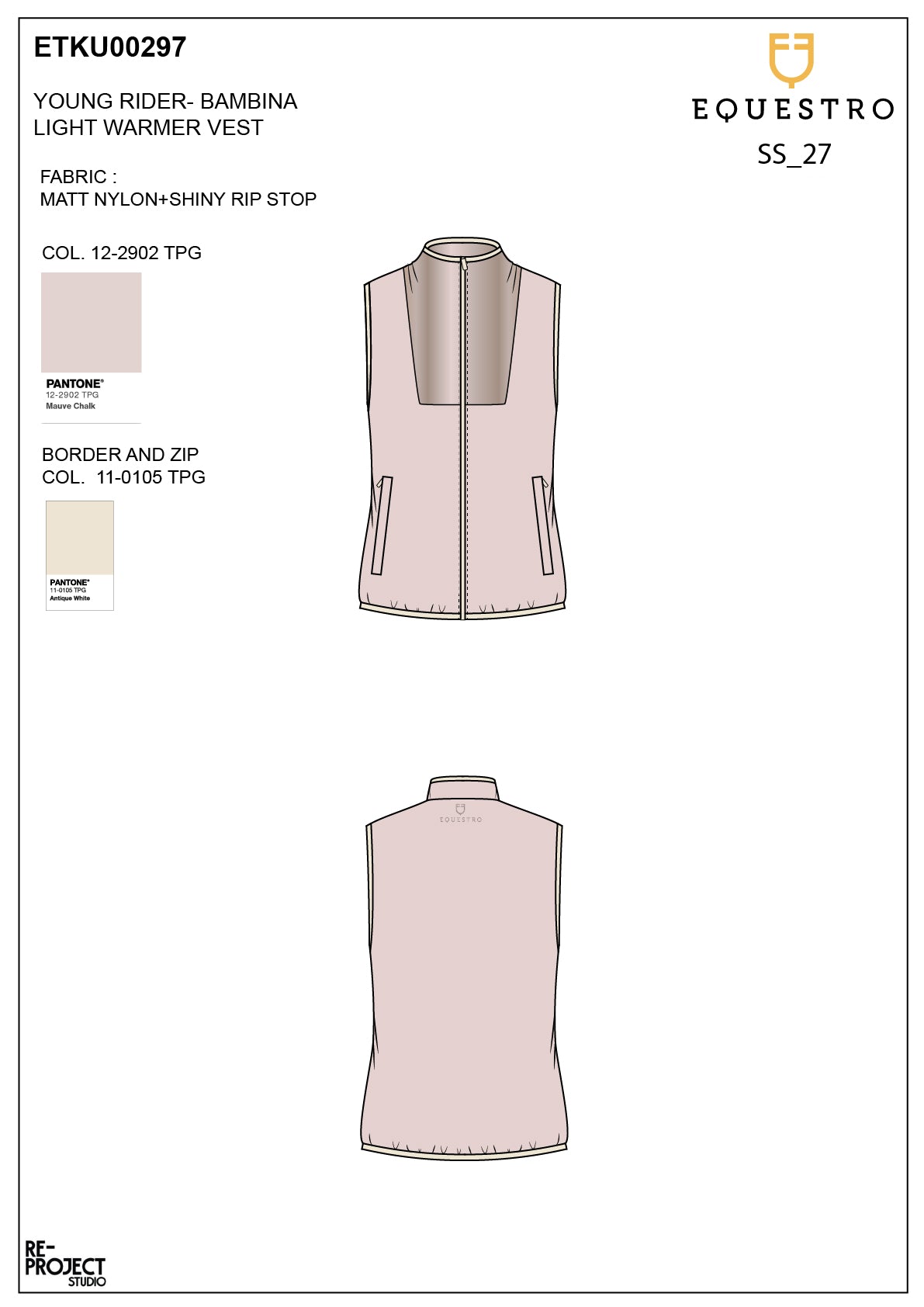 Kids' unisex vest Foldable line