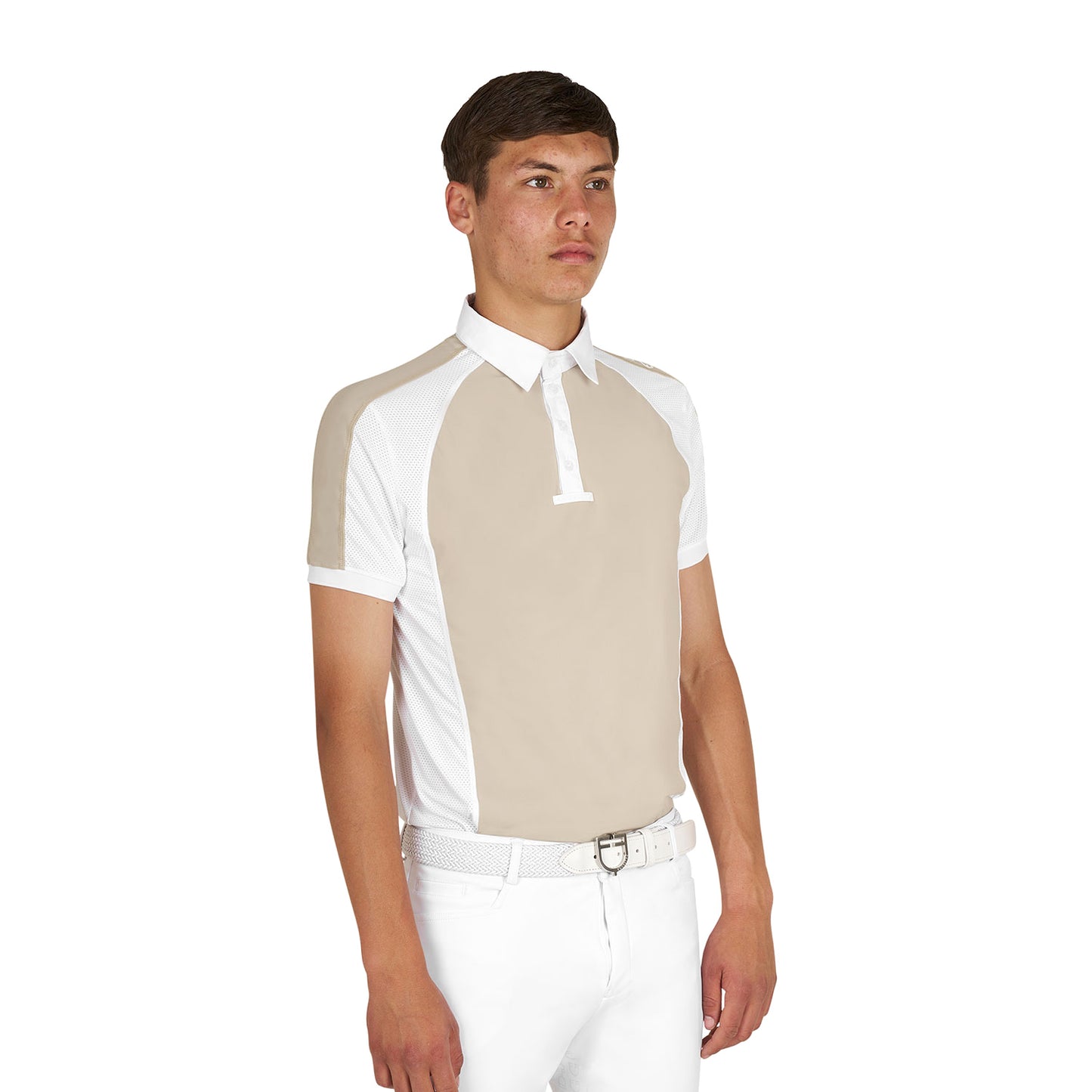 Men's slim fit competition polo shirt four buttons