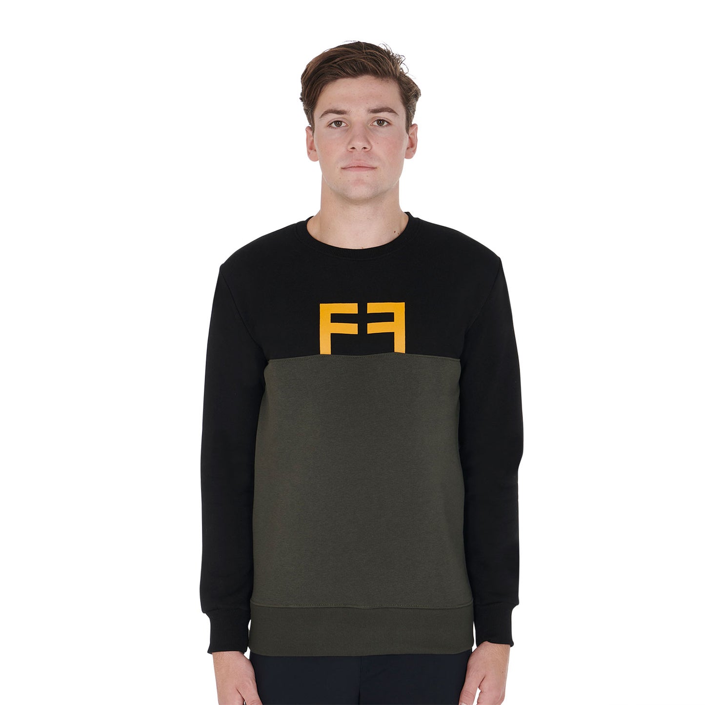 Men's two-tone crewneck sweatshirt