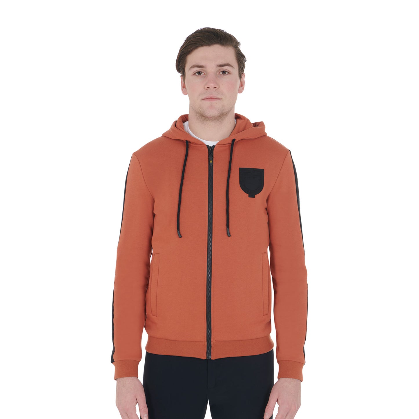 Men's hooded sweatshirt fleece inside