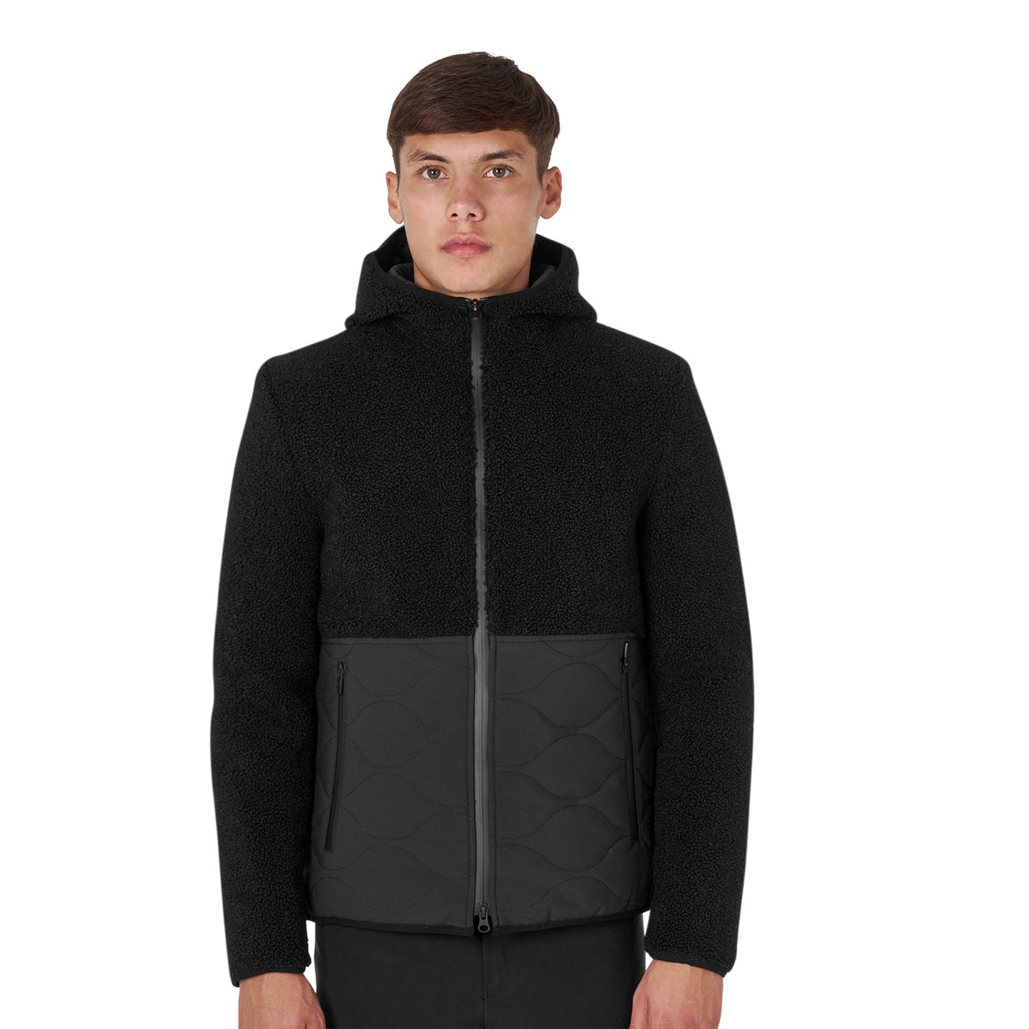 Men's waterproof jacket with Teddy inserts
