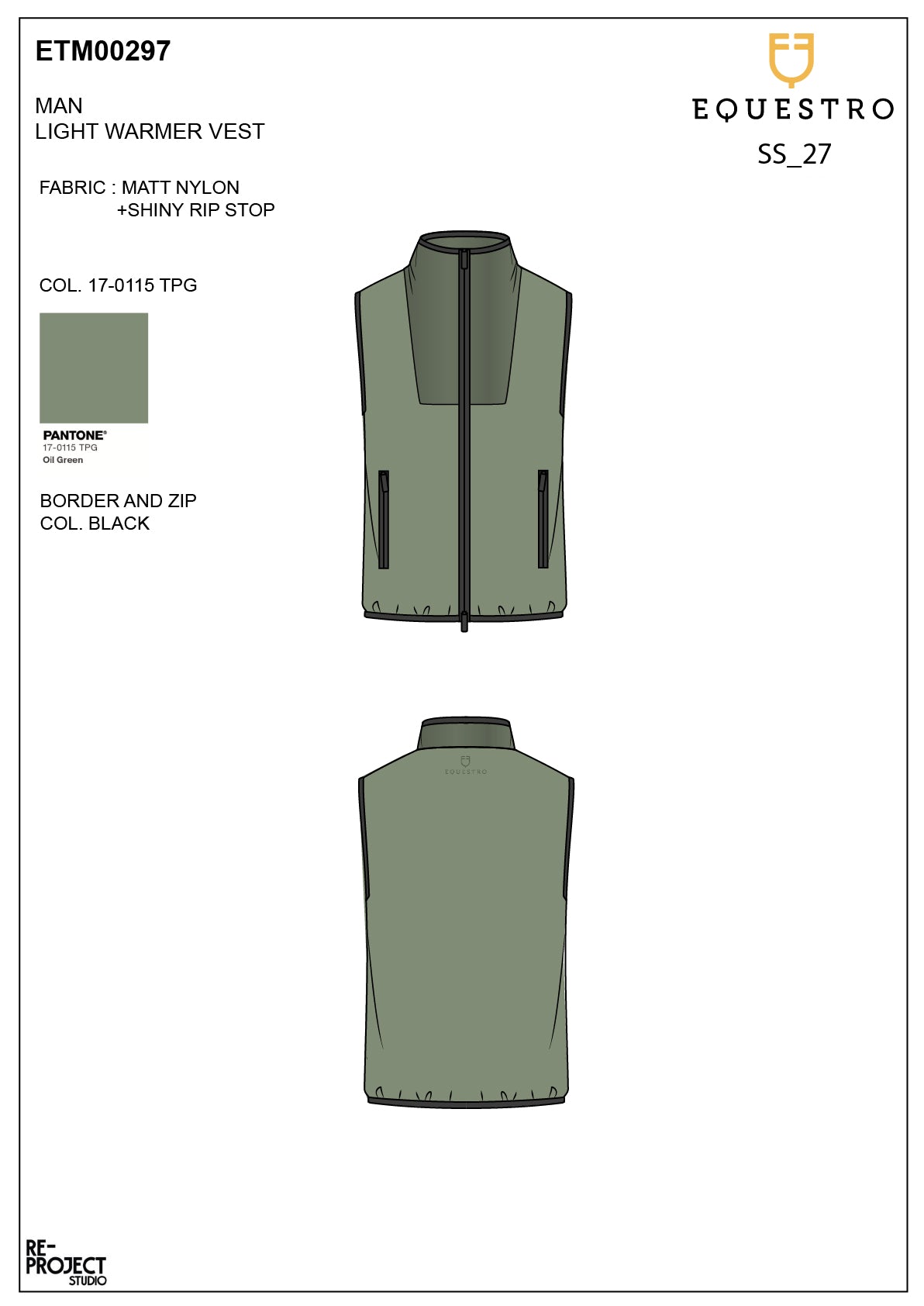 Men's vest Foldable line