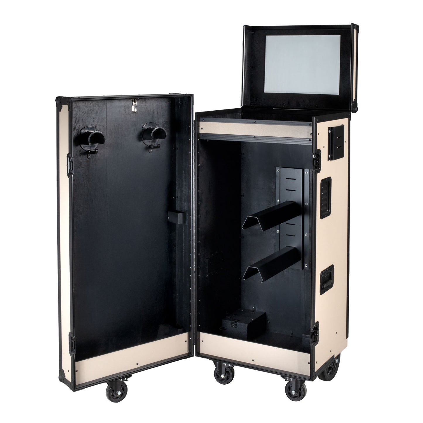 Black hardware saddle cabinet 65x62x138cm
