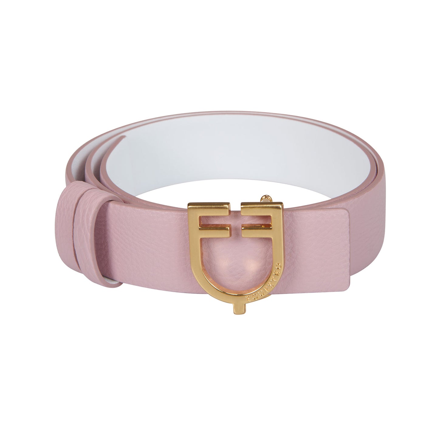 Double face smooth leather belt
