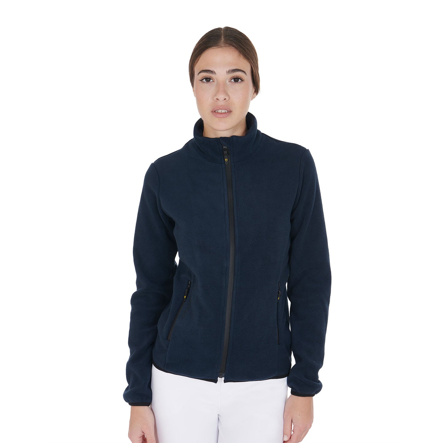 Women's fleece sweatshirt with front zip