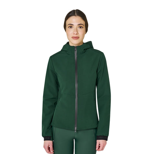 Women's slim fit softshell jacket with concealed pockets
