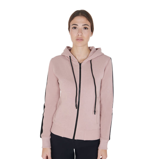 Women's slim fit hooded front zip sweatshirt