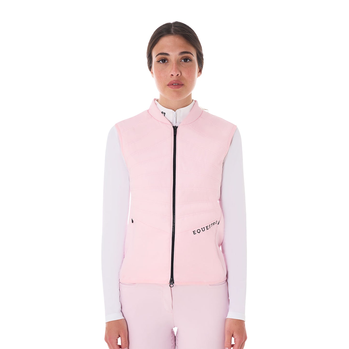 Women's slim fit vest in technical fabric