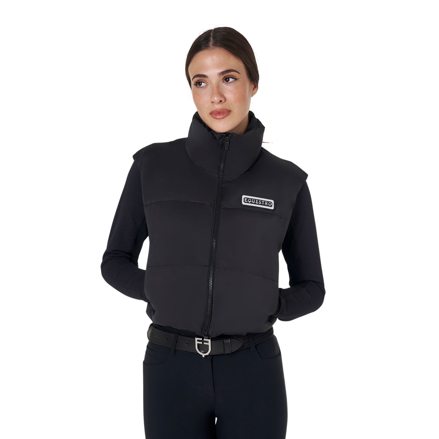 Women's zippered cropped vest