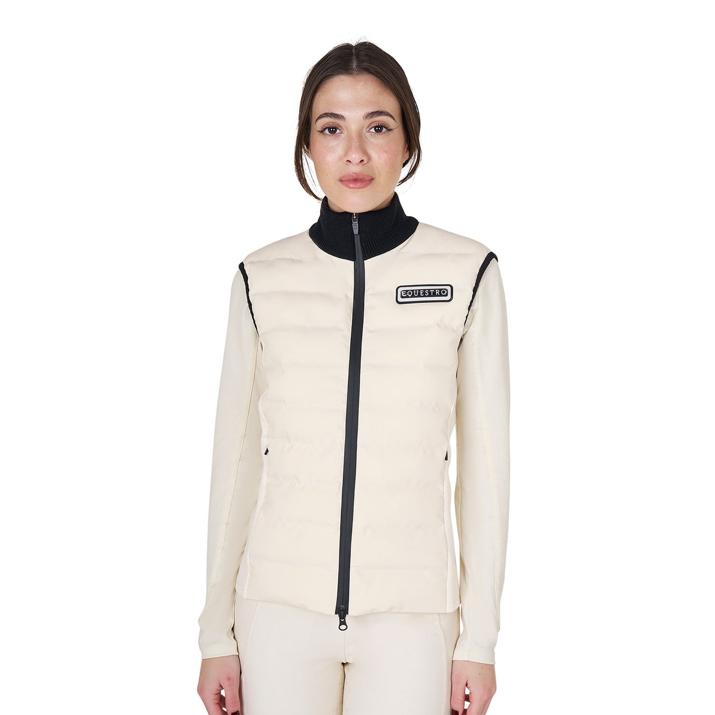Women's zippered vest technical blend
