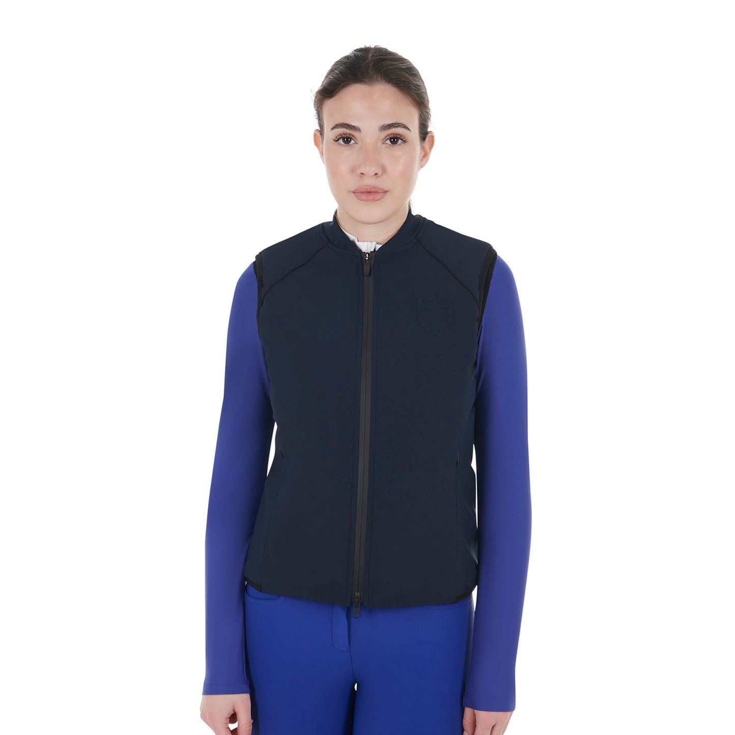Women's vest in technical fabric with logo