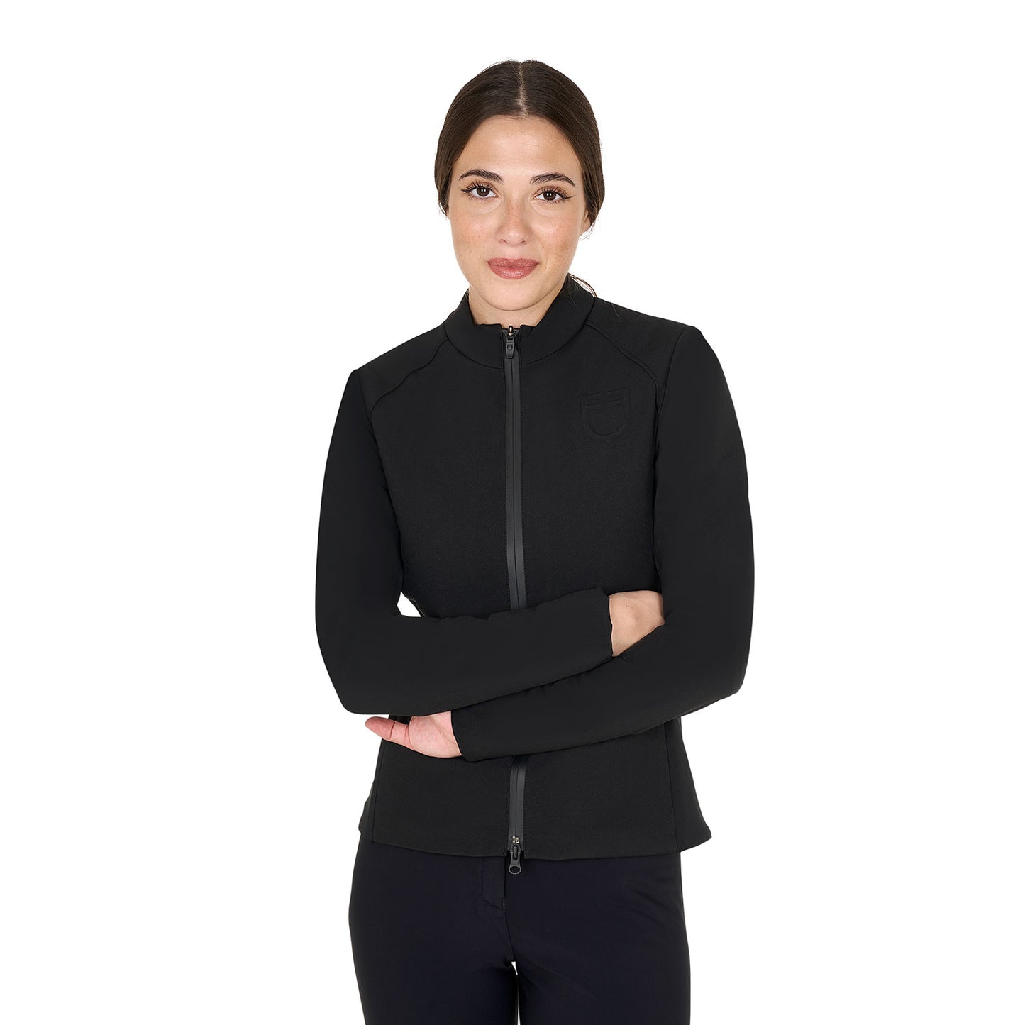 Women's softshell jacket in padded technical fabric