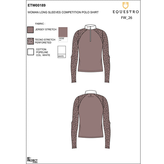 Women's slim fit competition polo shirt with mesh inserts
