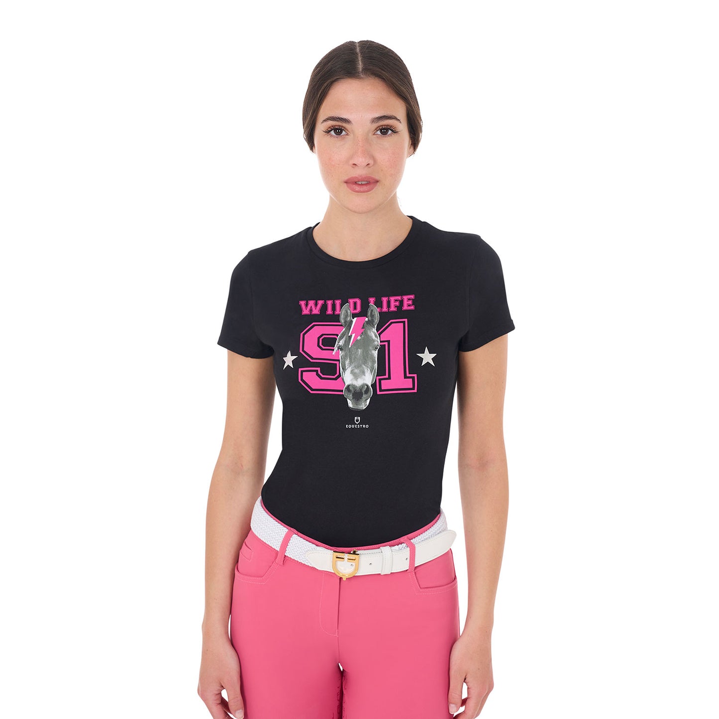 Women's Wild Life cotton T-shirt with print