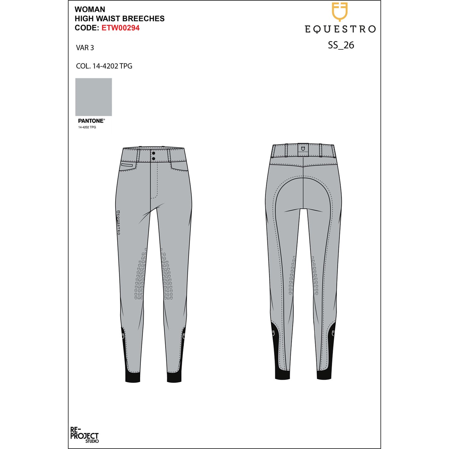 Women's high-waisted knee grip breeches