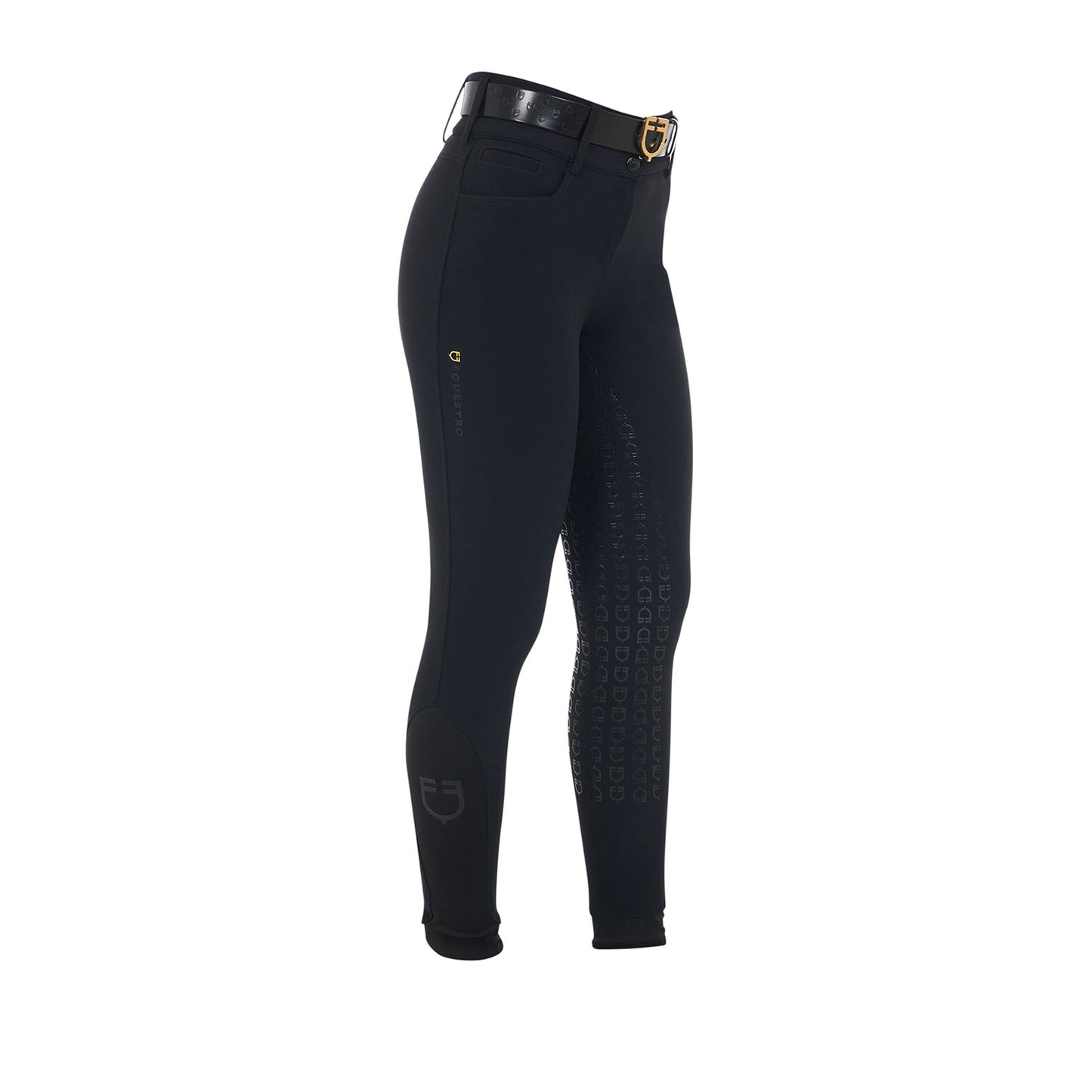 Women's high-waisted knee grip breeches with fleece lining